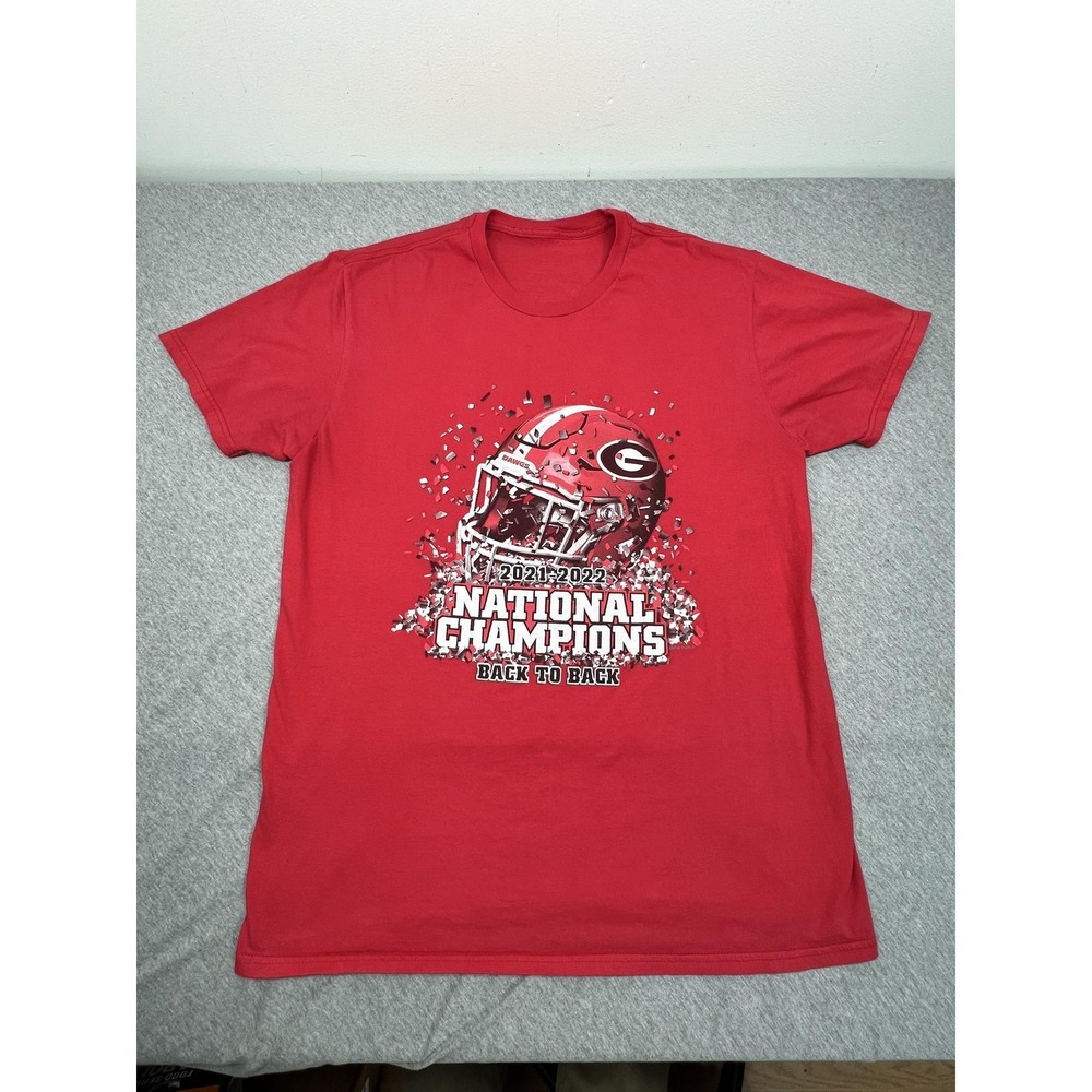 Georgia Bulldogs Shirt Mens Red College Football 2021 2022 National Champions